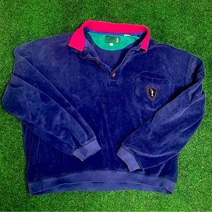 Vintage Fleece British Open Long Sleeve Polo Shirt.